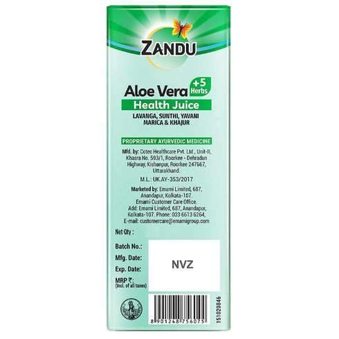 Zandu Aloe Vera And 5 Herbs Health Juice